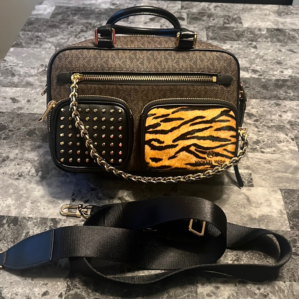 Michael Kors tiger studded utility Crossbody bag